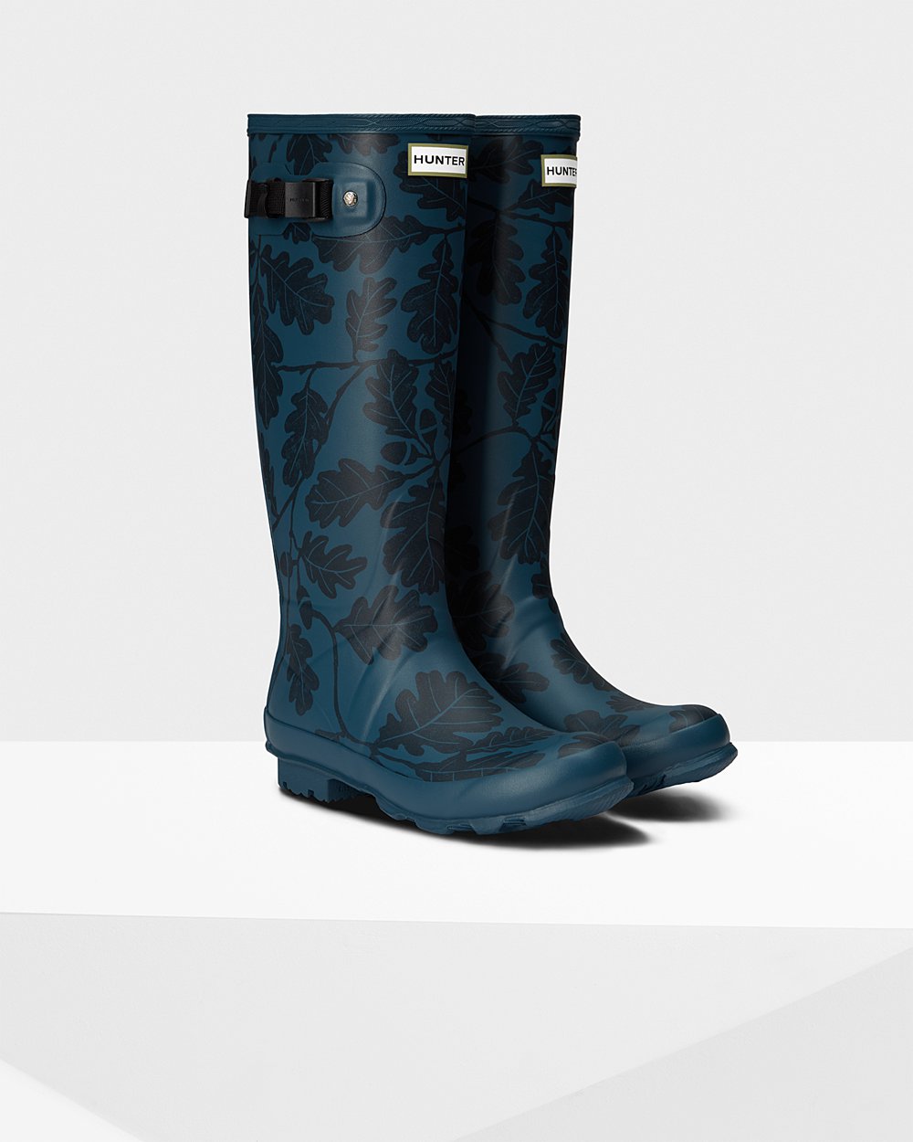 Botas De Altas National Trust Print Norris Field Hunter Mujer - Azules - 286540BWV